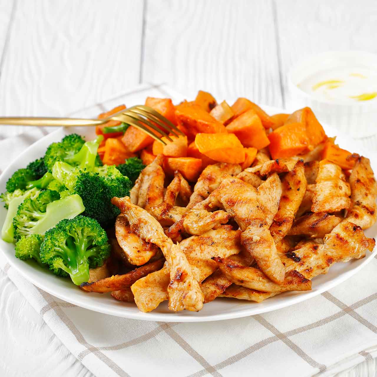 Haehnchen-Suesskartoffel-Brokkoli